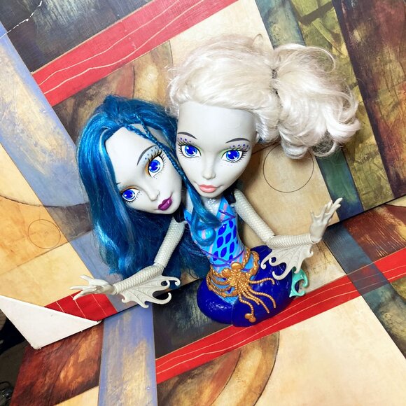 Monster High Peri and Pearl Serpentine Styling Head 2-Headed Doll Play Hair - Picture 10 of 10